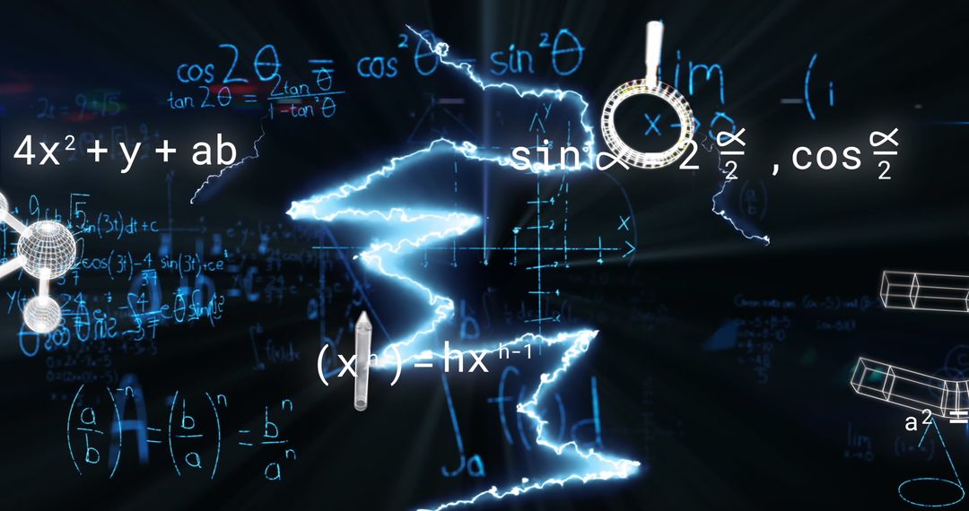 Futuristic Energy and Mathematics Concept Design