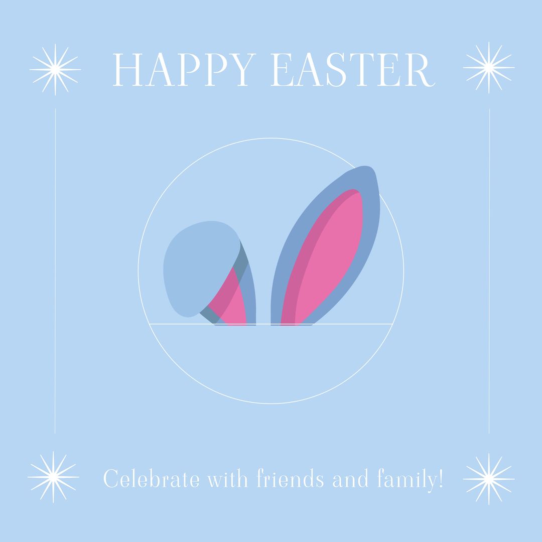 Composition of happy easter sunday text and easter bunny - Download Free Stock Templates Pikwizard.com