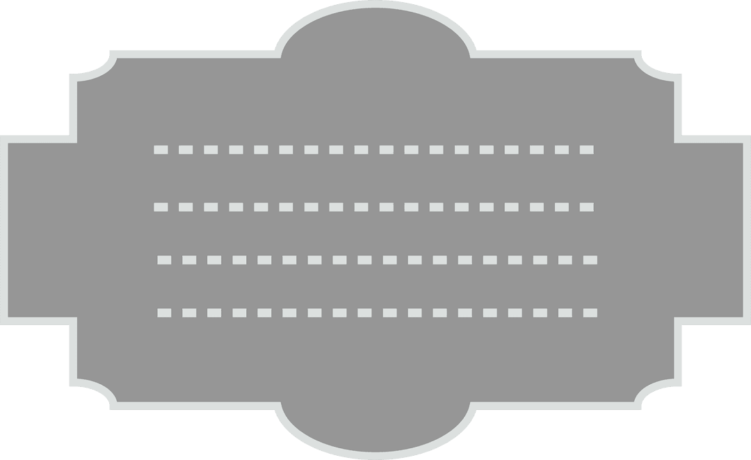 Grey Badge Illustration on Transparent Background with Copy Space