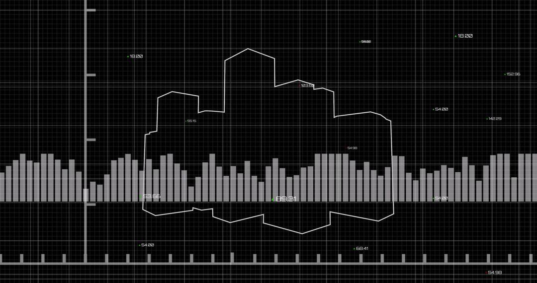 Digital Data Analysis Against Abstract Cityscape