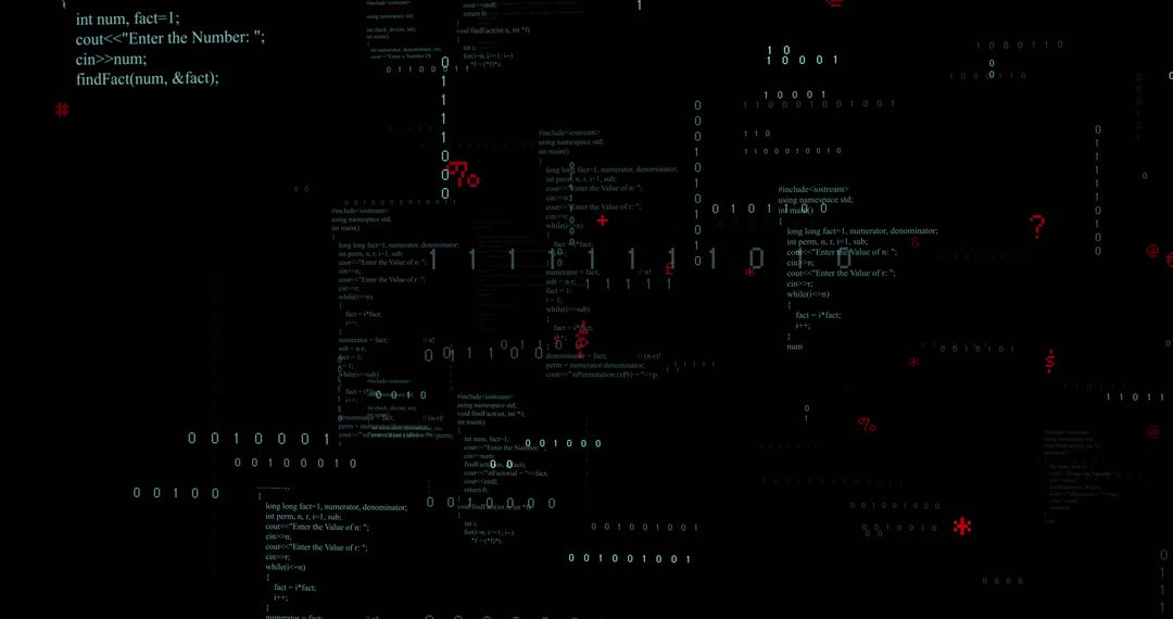Abstract Binary Code and Data Processing Background - Free Images, Stock Photos and Pictures on Pikwizard.com