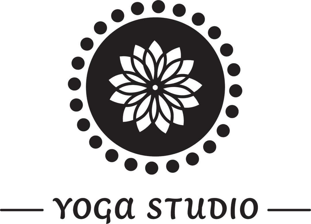 Elegant Yoga Studio Logo on Transparent Background