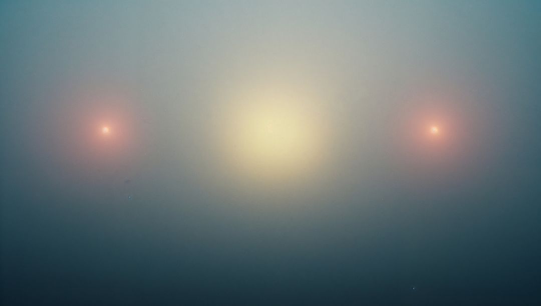 Abstract Colored Lights Through Heavy Fog