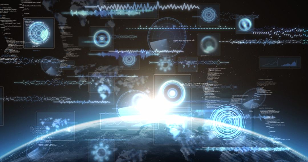 Global digital interface and data processing over earth