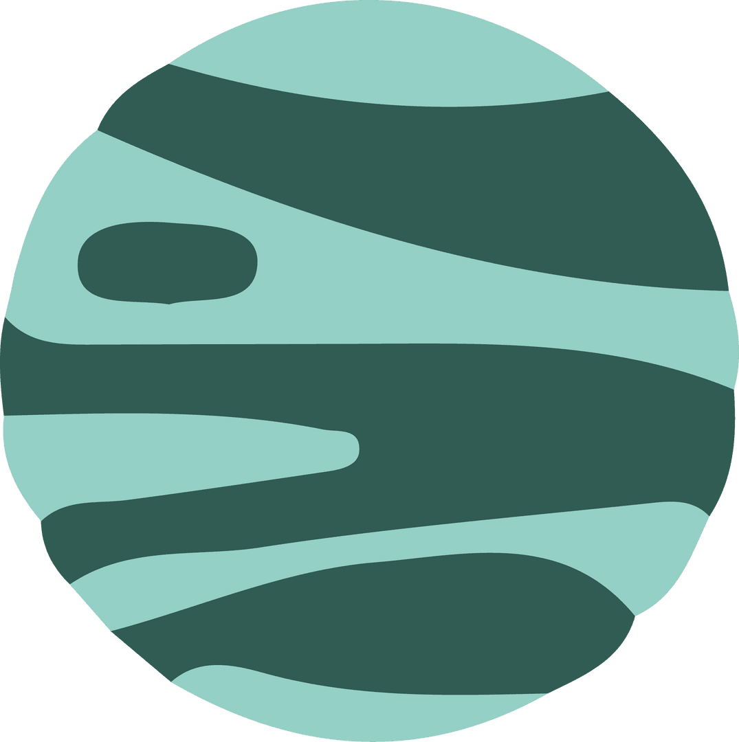 Vector Graphic of Abstract Planet-Inspired Circle on Transparent Background
