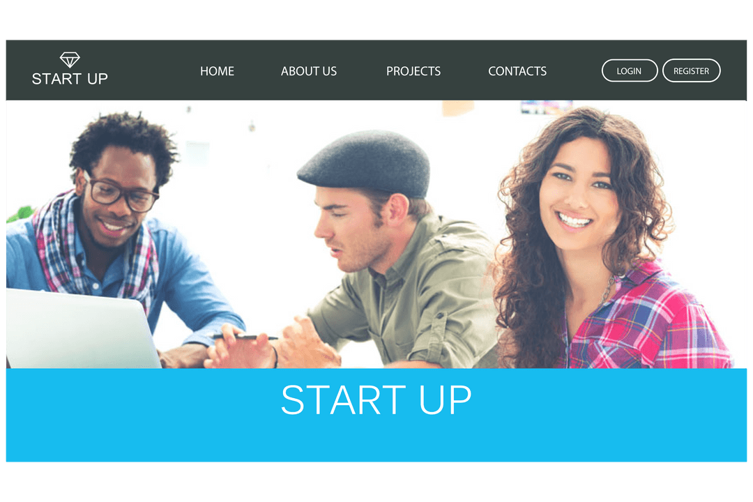 Transparent Business Crew with Laptops Discussing Startups