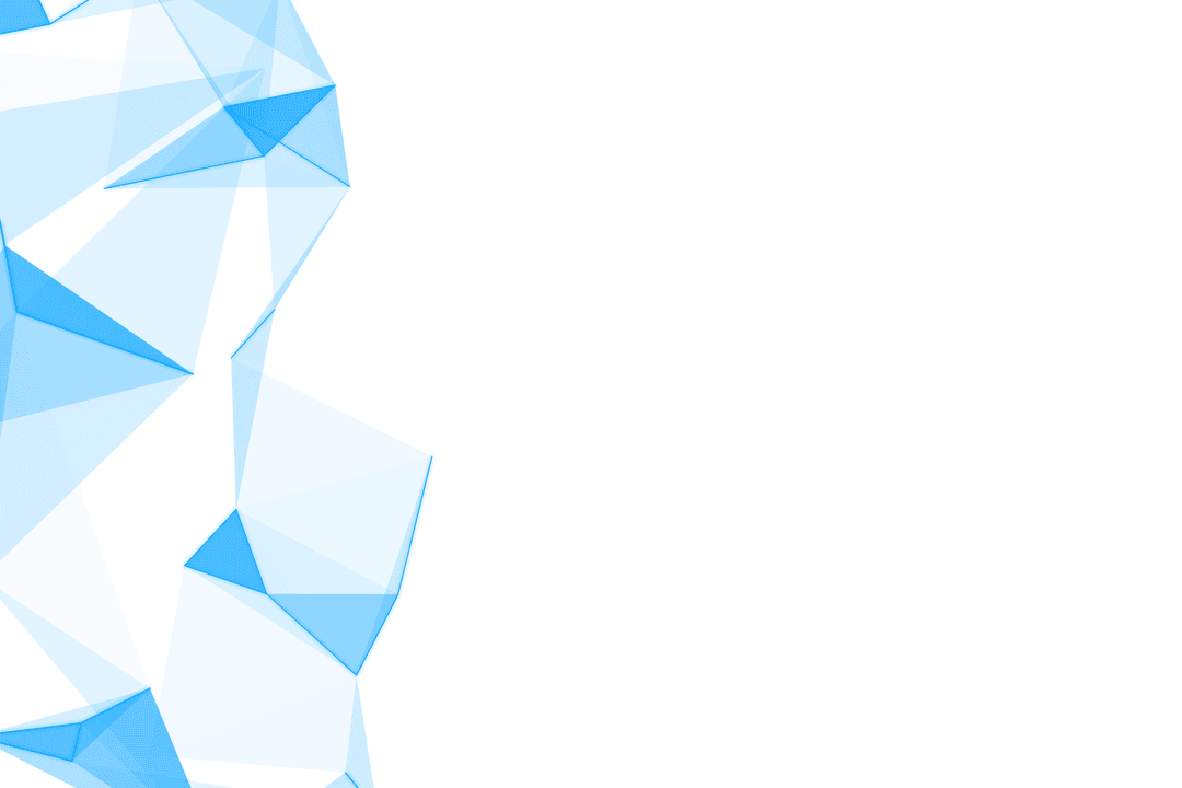 Abstract Blue Angular Shapes on Transparent Background
