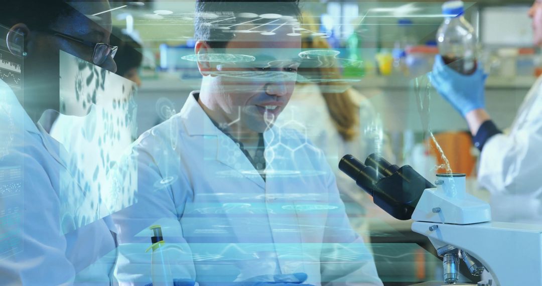 Scientists Analyzing Samples with Advanced Molecular Technology