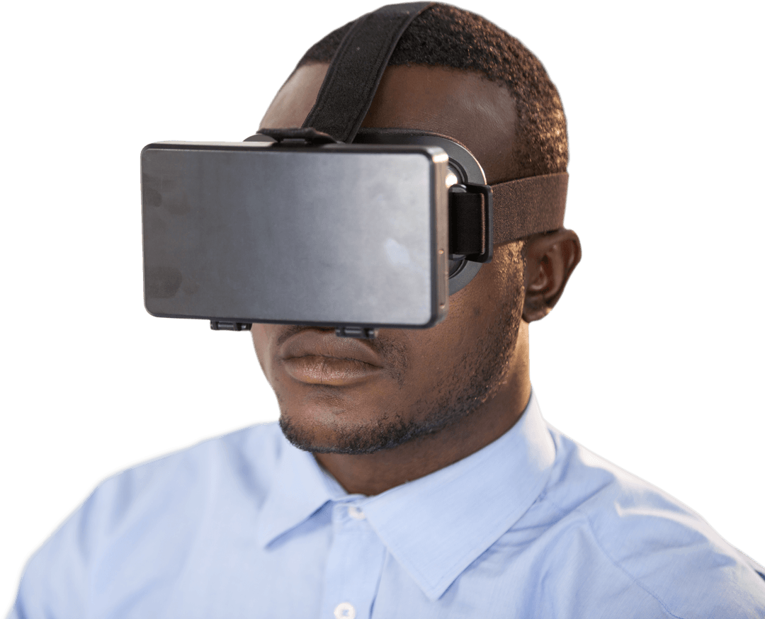 Transparent View of Man Using Virtual Reality Headset - Download Free Stock Images Pikwizard.com