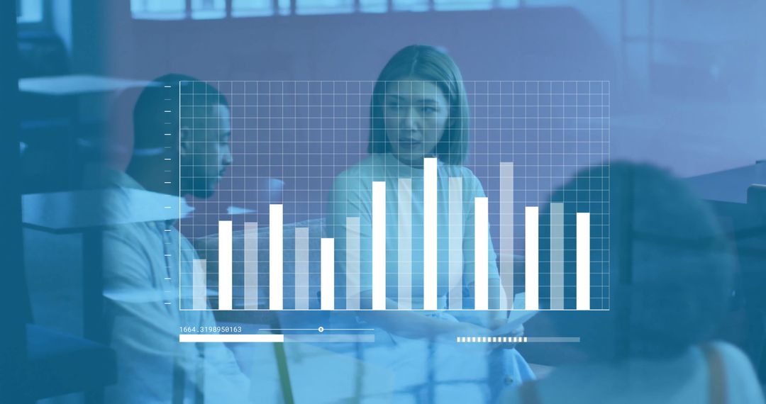 Financial Analytics With Colleagues Collaborating in Modern Office