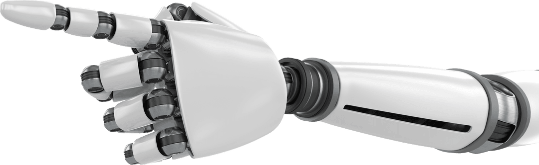 Transparent Robotic Hand Gesturing Forward