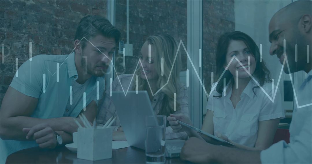 Business Team Analyzing Data on Charts in Modern Meeting