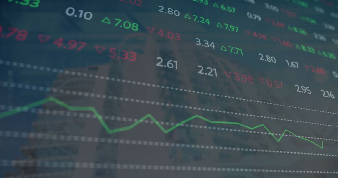 Dynamic Stock Market Trends with Fluctuating Chart Lines