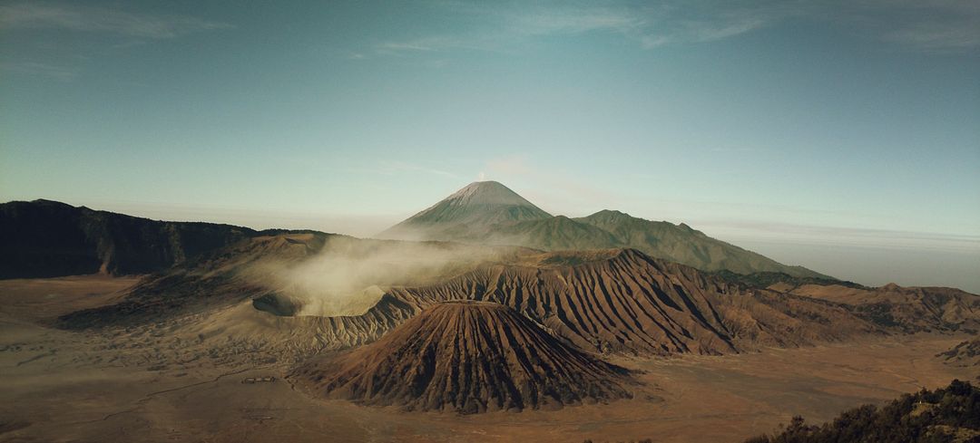 Majestic Bromo-Tengger-Semeru Landscape with Volcanoes at Dawn - Free Images, Stock Photos and Pictures on Pikwizard.com