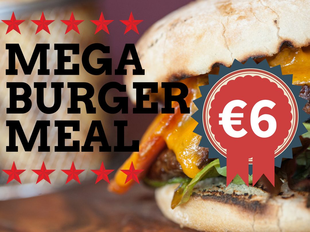 Mega Burger Meal Special Offer for Affordable Price - Download Free Stock Templates Pikwizard.com