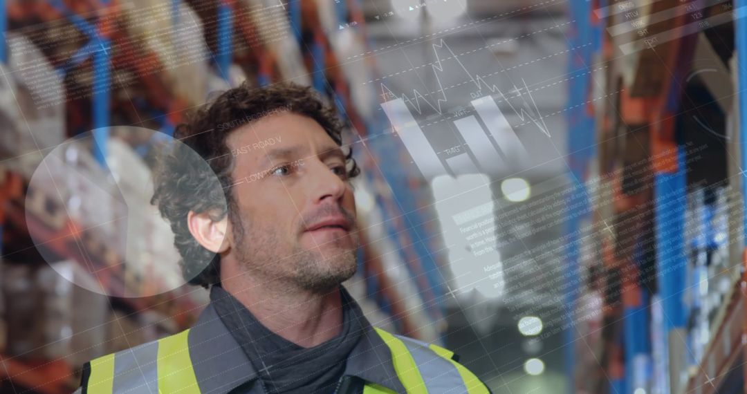 Warehouse Manager Analyzing Data for Logistics Efficiency