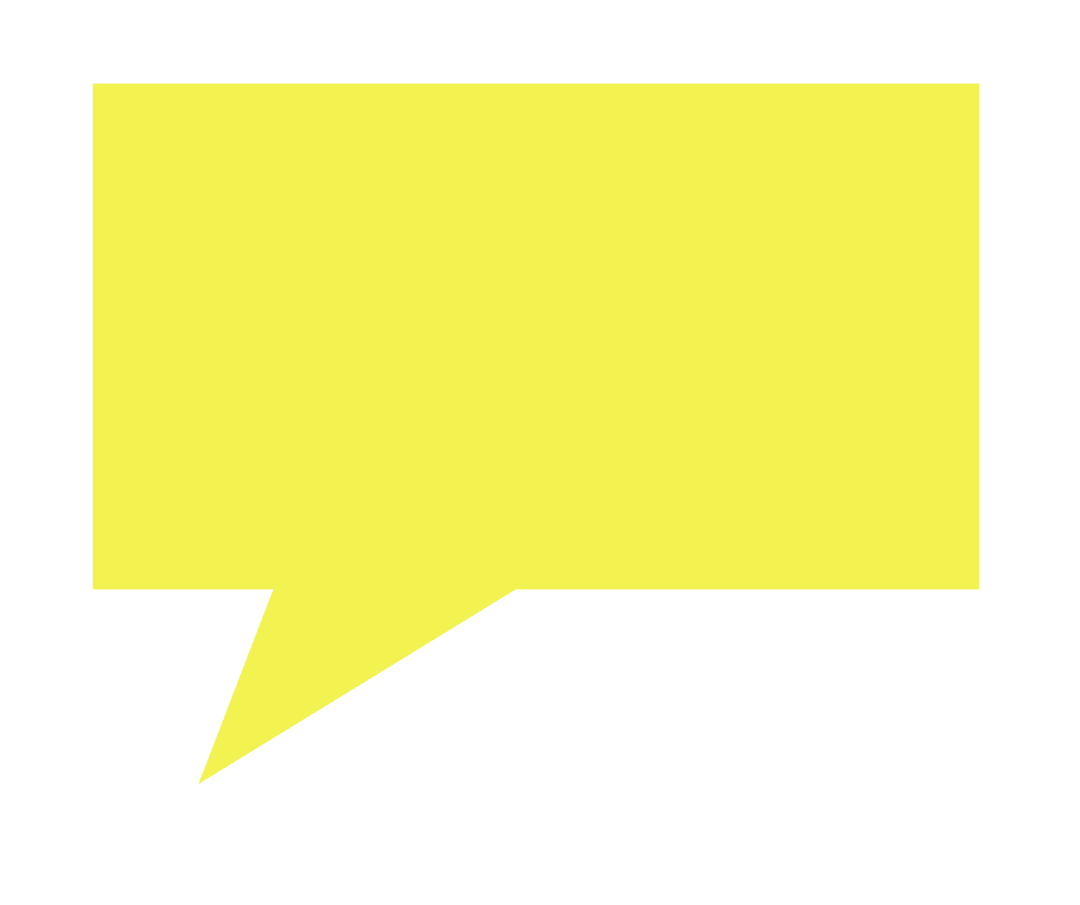 Yellow Speech Bubble Vector Transparent Background Minimalist Design