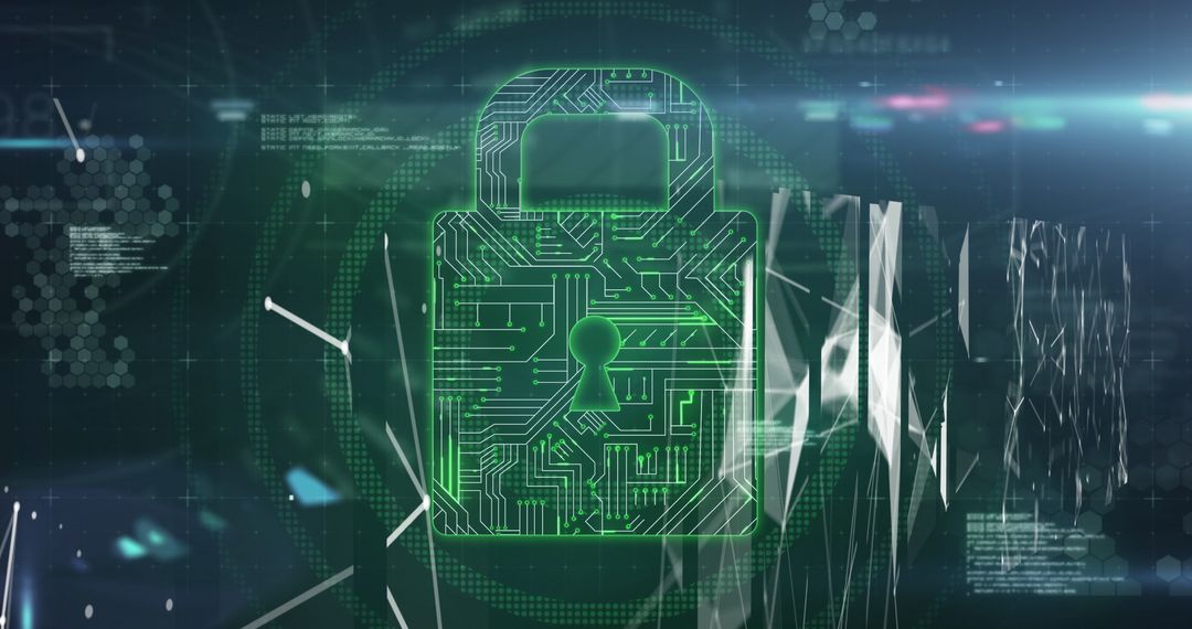 Digital Padlock Symbolizing Online Security and Data Protection