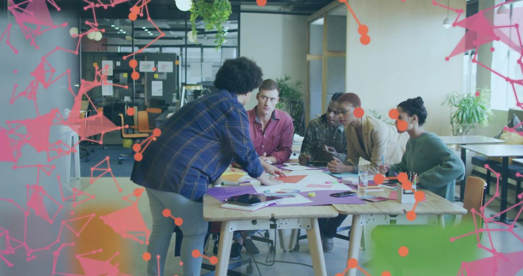 Creative Team Engaging in Productive Brainstorming Session