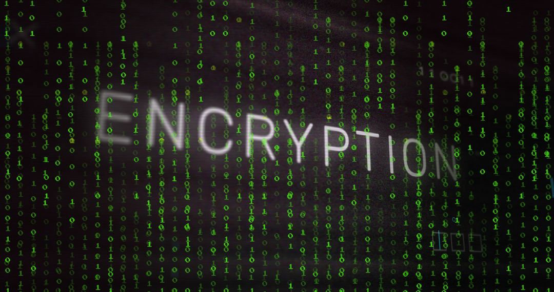 Encryption with Green Binary Code Overlay - Free Images, Stock Photos and Pictures on Pikwizard.com
