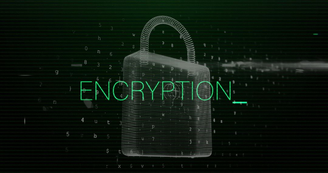 Digital Encryption Security with Futuristic Padlock
