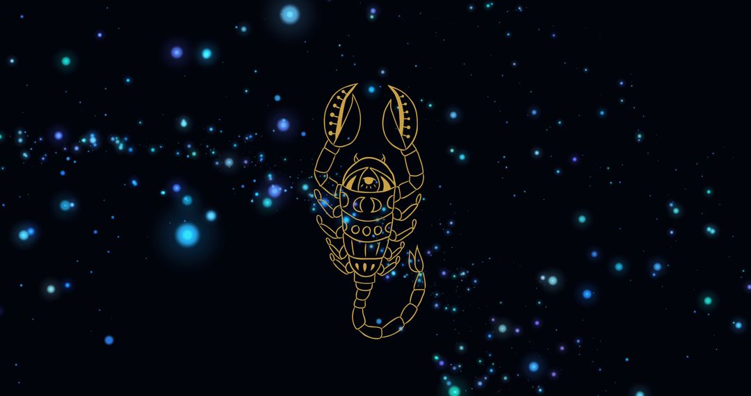 Scorpio Zodiac Symbol with Starry Night Sky