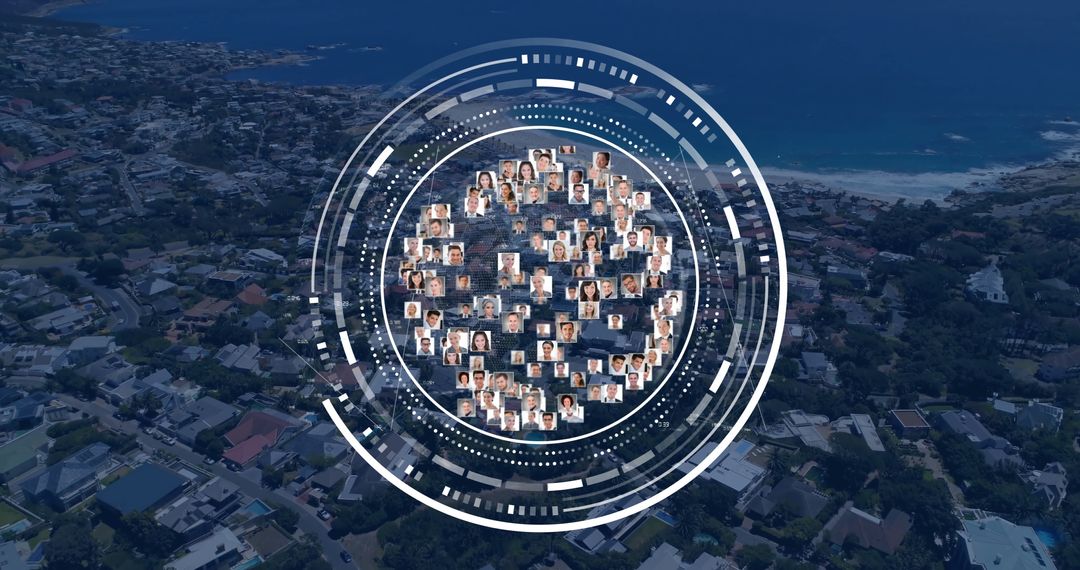 Global Connectivity Concept Over Urban Landscape