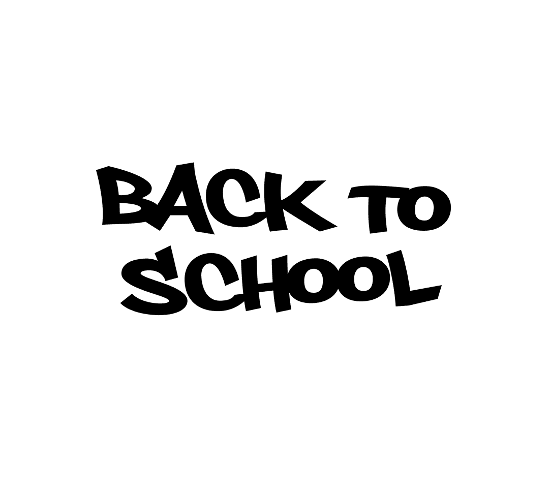 Vector Illustration of Back to School Text on Transparent Background