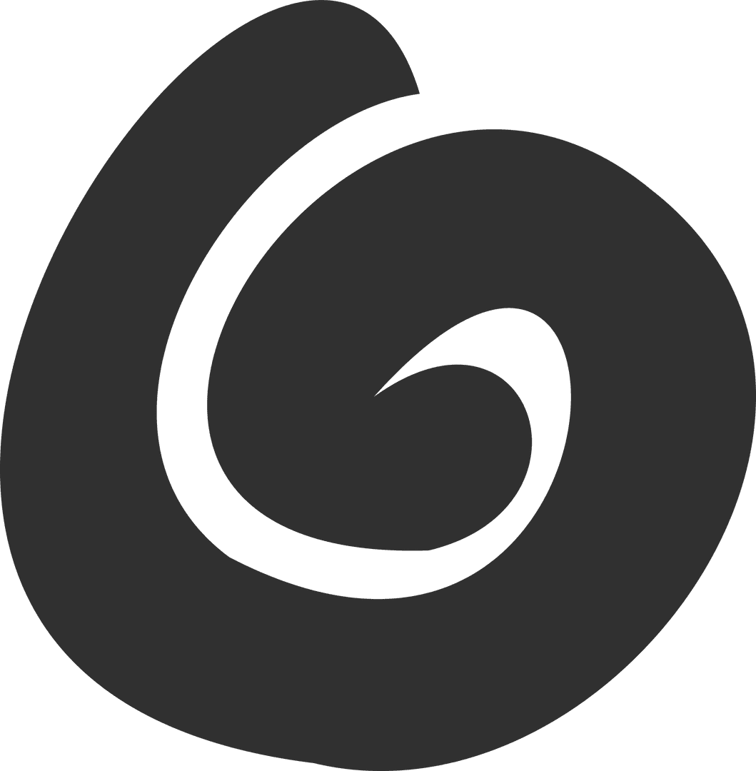 Abstract Spiral with Smooth Curves on Transparent Background