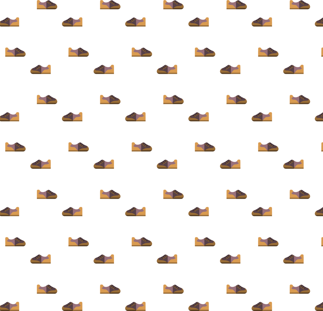 Seamless Shoe Pattern on Transparent Background for Apparel Design