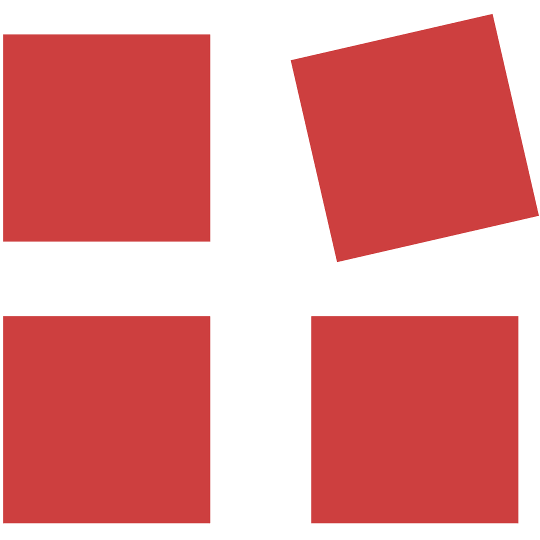 Abstract Red Squares Pattern on Transparent Background