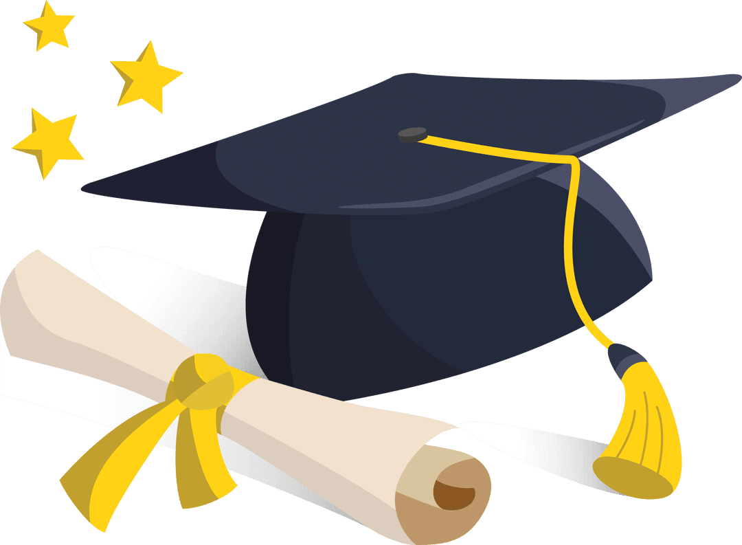 Graduation Cap Diploma Illustration Transparent Background