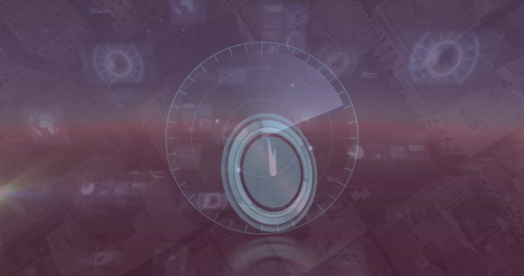 Futuristic Digital Interface with Data Vortex on a Global Scale