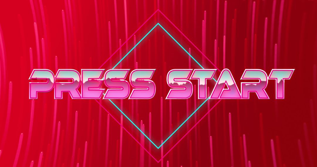 Retro Gaming Press Start Digital Concept