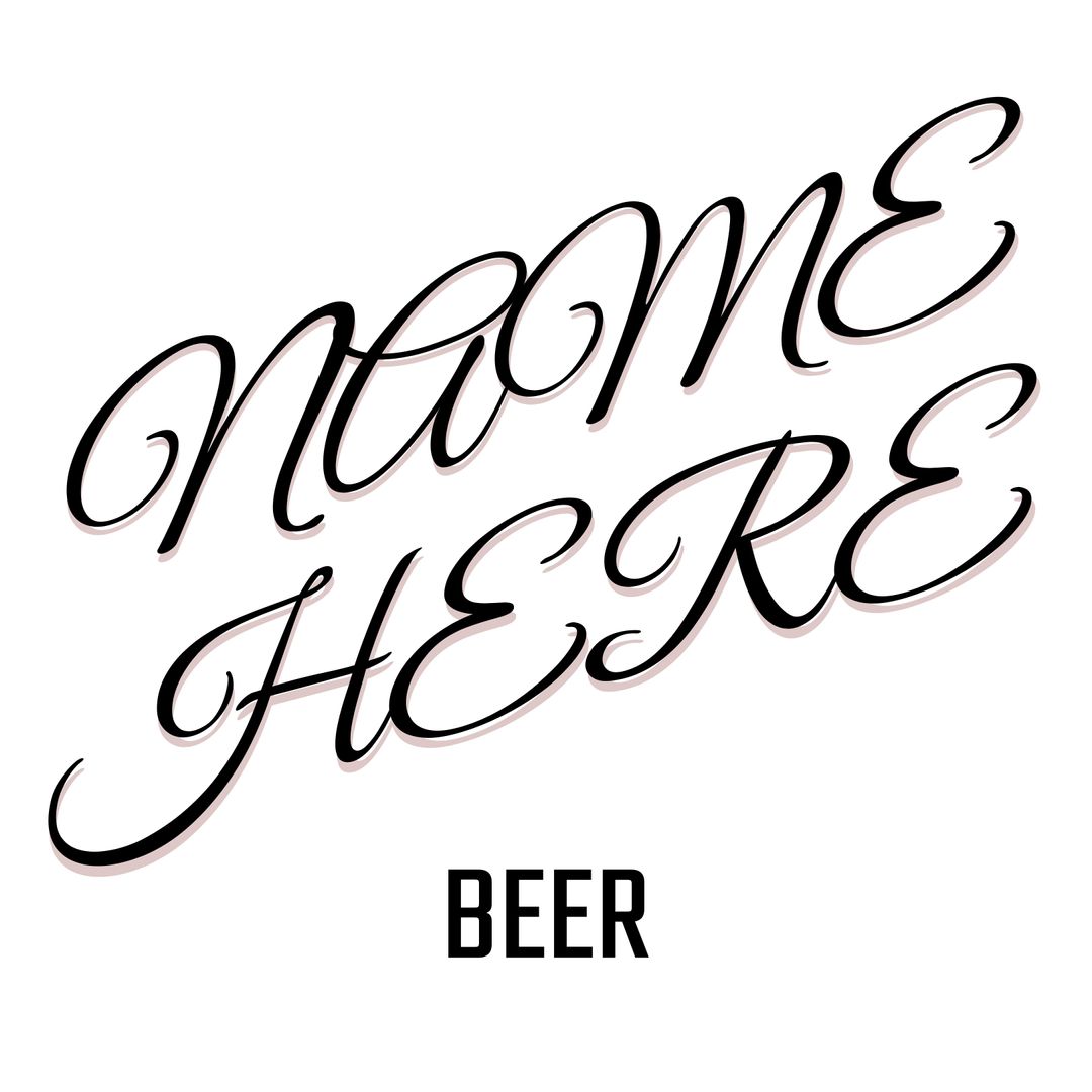 Sophisticated Cursive Font for Custom Beer Label Design - Download Free Stock Images Pikwizard.com
