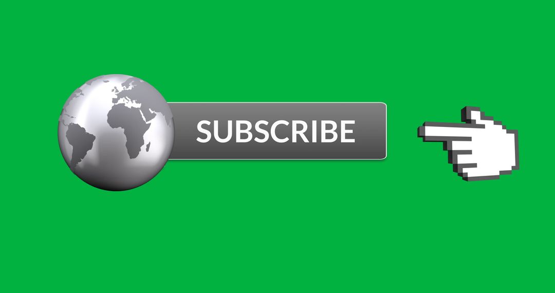 Global Subscription Concept with Earth Icon and Cursor