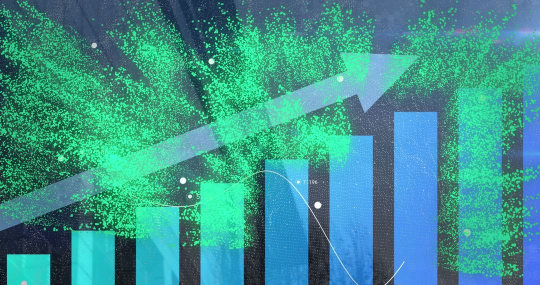Abstract Graph with Upward Arrow Signifying Business Growth