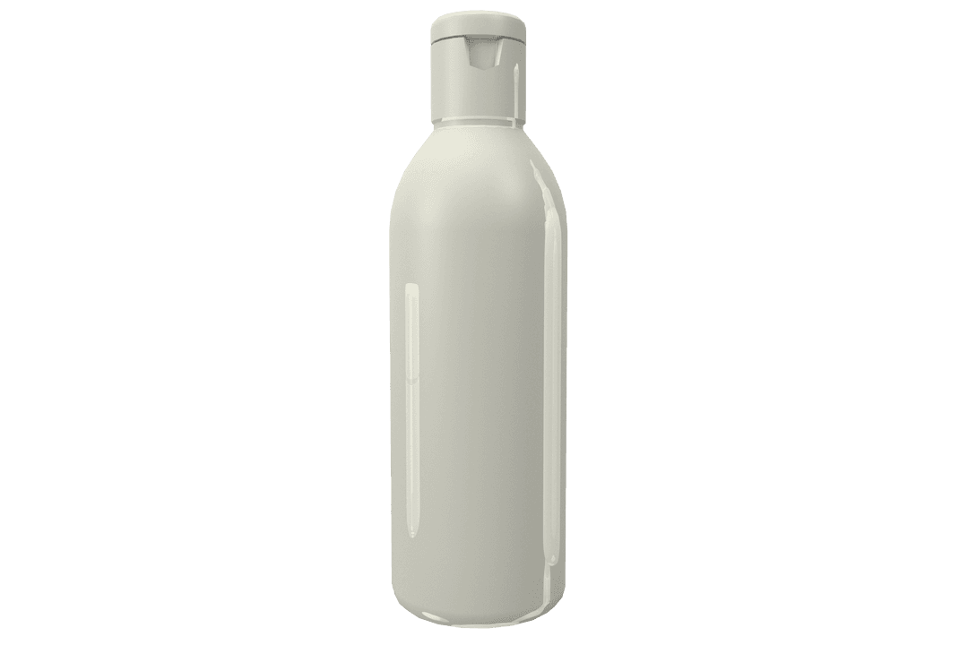 Transparent Gray Plastic Bottle for Liquid Containment
