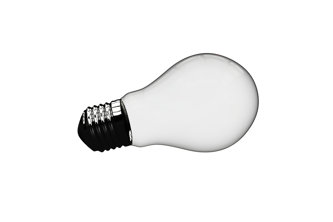 Black Vector Light Bulb Illustration on Transparent Background - Download Free Stock Images Pikwizard.com