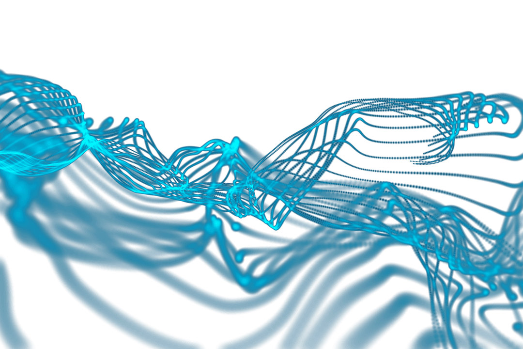 Abstract Blue Patterns on Transparent Background