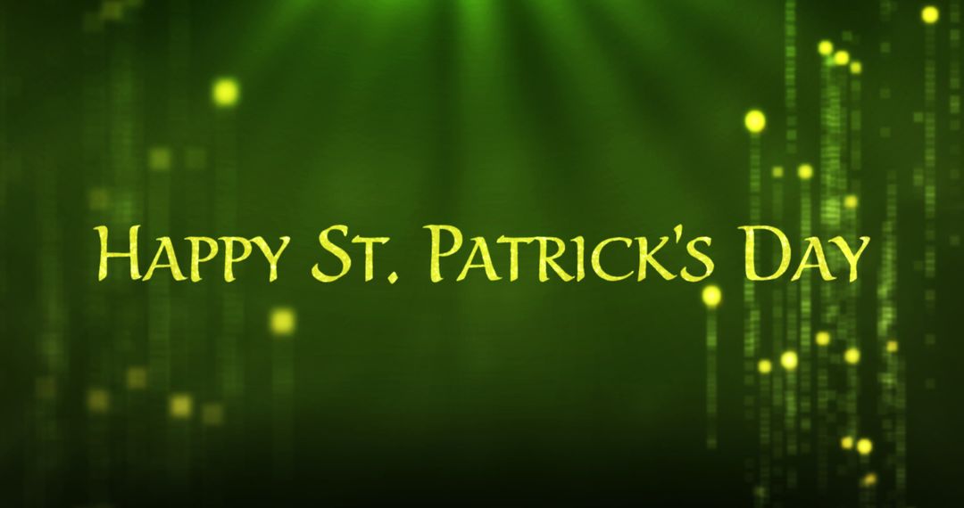Festive St. Patrick's Day Greeting with Sparkling Green Lights