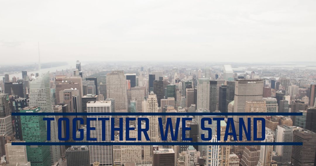 Together We Stand and Global Cityscape Unity Concept