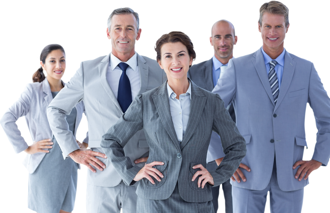 Confident Business Team Standing Together in Formals, Transparent Background - Download Free Stock Images Pikwizard.com