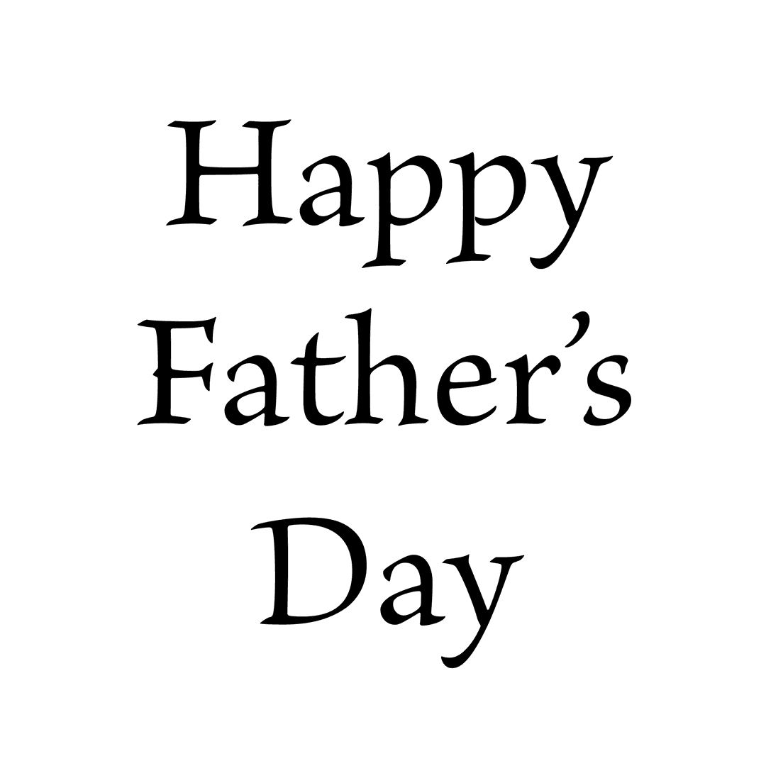 Happy Father's Day Illustration on Transparent Background