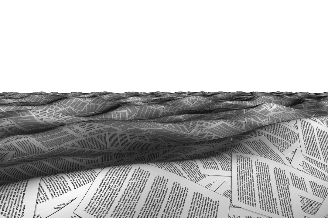 Conceptual Cards With Text Rolling Through Transparent Background