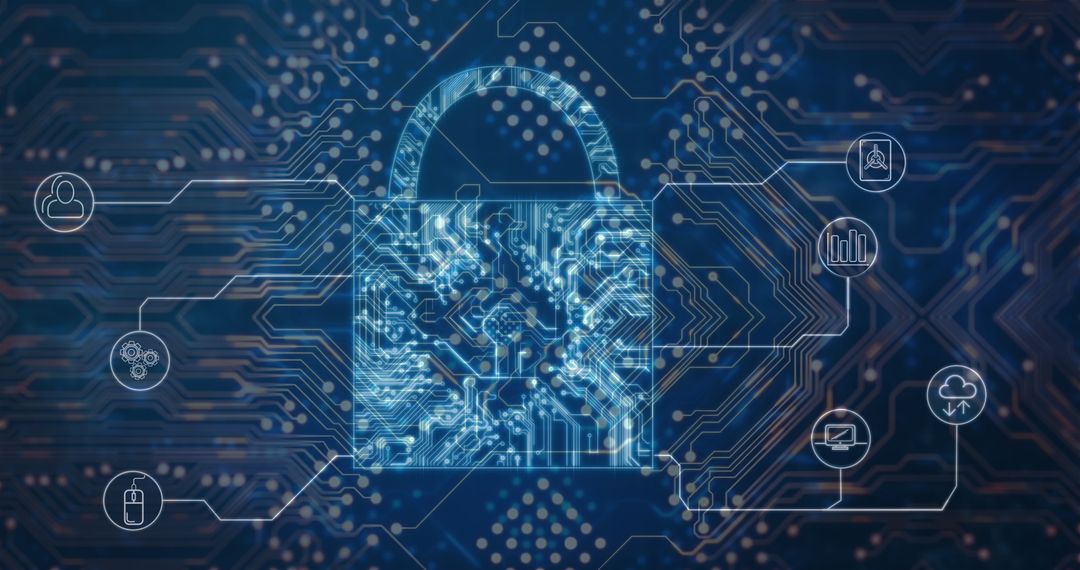Digital Padlock Illustrates Advanced Network Security Concepts