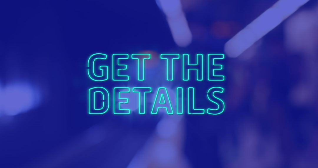 Glowing Neon Text Encouraging Detailed Information Retrieval