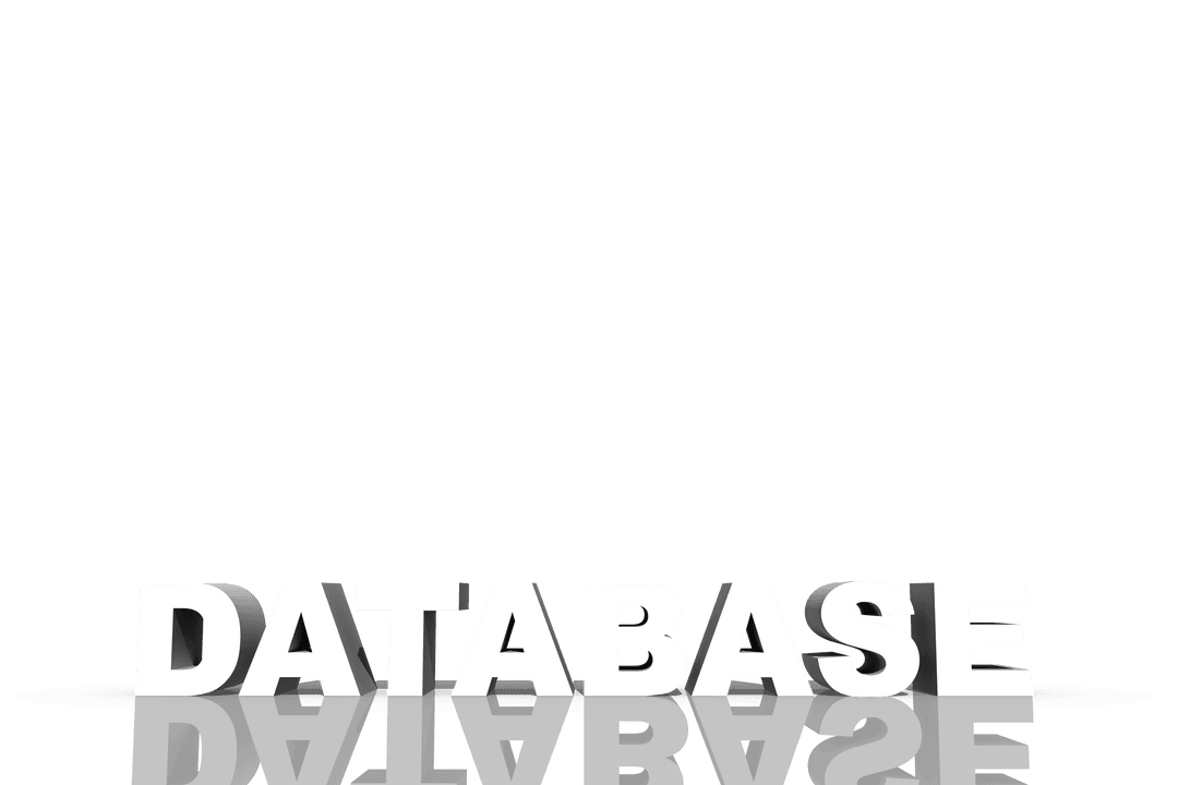 bold database text on transparent background for tech design - Download Free Stock Images Pikwizard.com