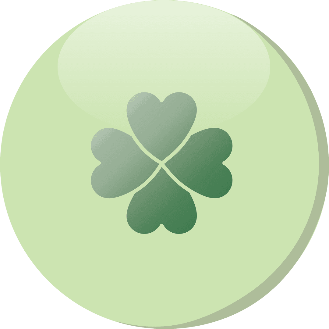 Transparent Background Green Shamrock for St. Patrick's Day Design