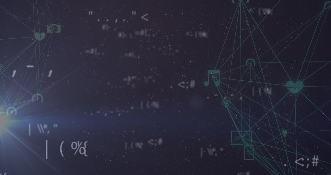 Futuristic Digital Network and Encoding Background